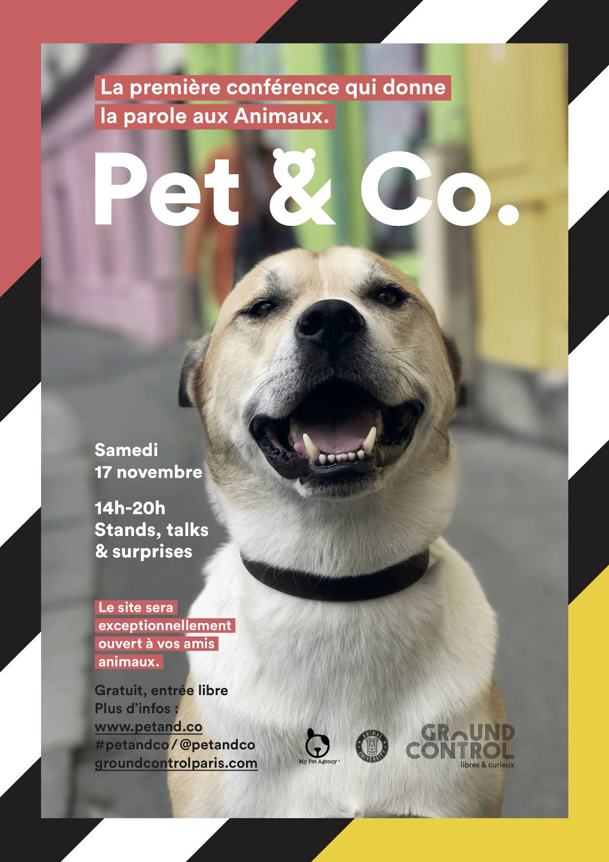 Affiche Pet & Co 2018 Pet & Co 2018 - Evènement Animal University - Vivre et travailler dans le respect de l’animal